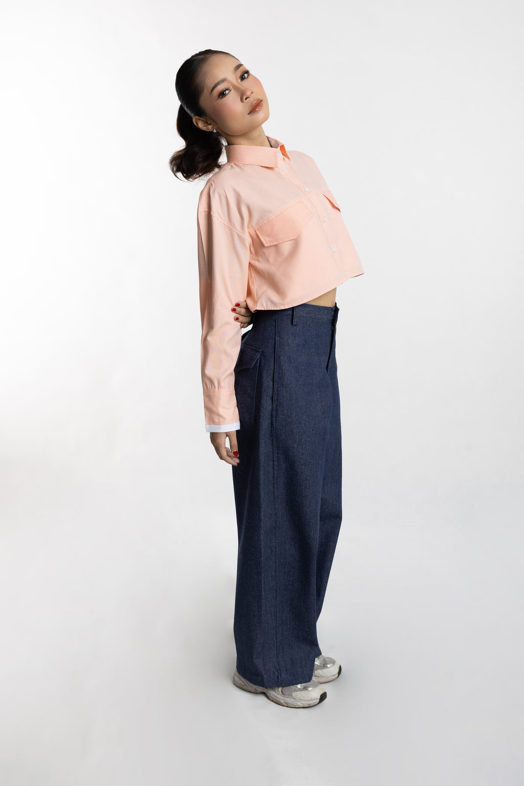Juxt Women Salmon Pink Shirt