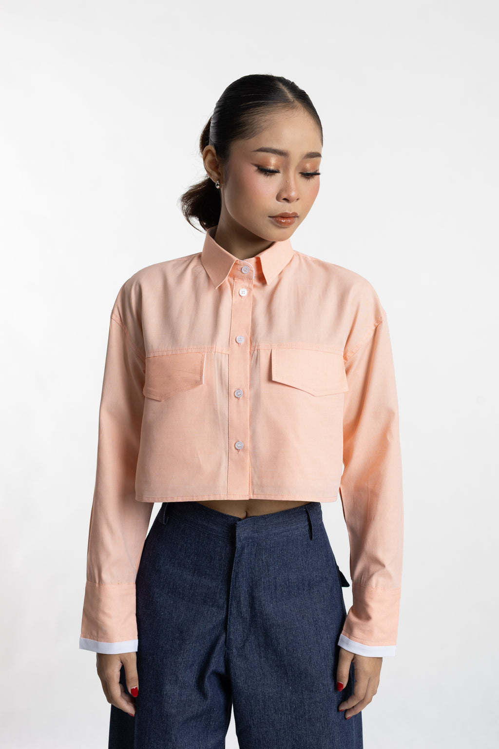 Juxt Women Salmon Pink Shirt