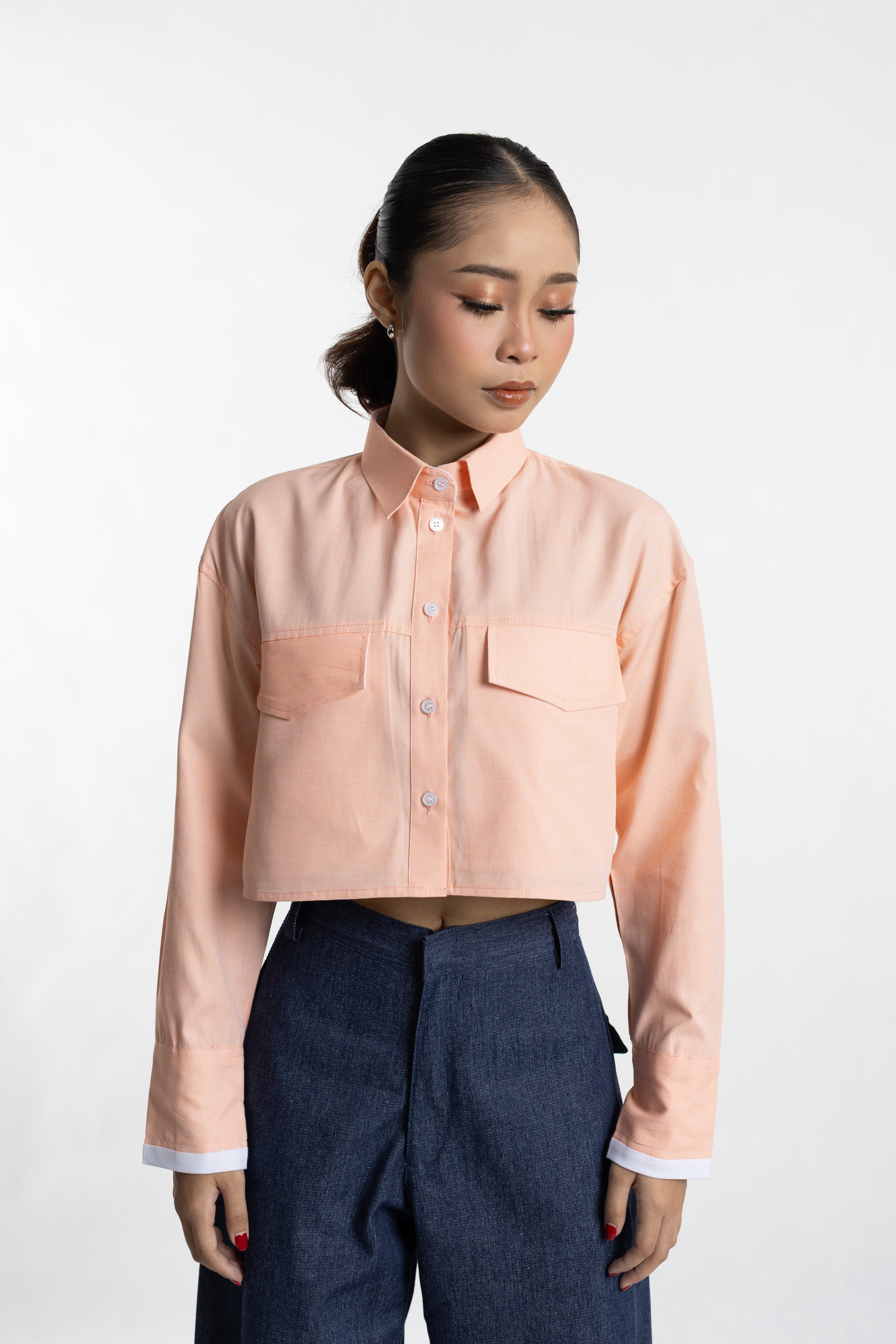 Juxt Women Salmon Pink Shirt